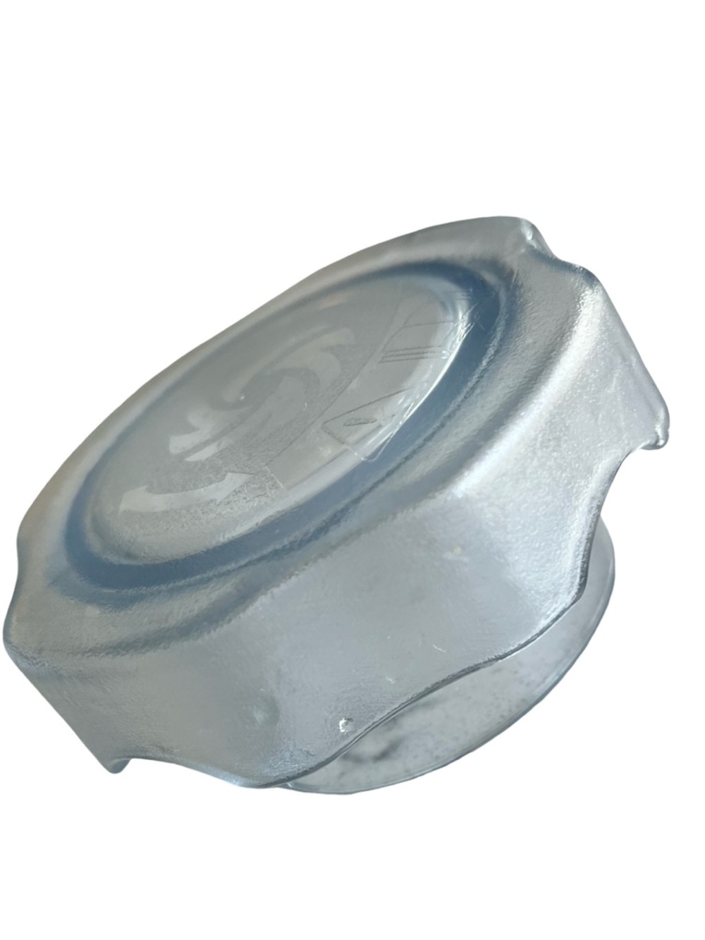 Transparent Frosted Plastic Twist Cap - Light Blue